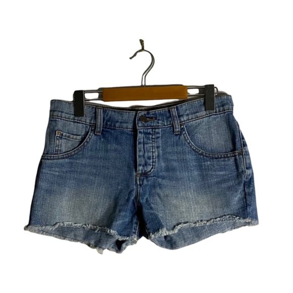 LONDONJEAN Pants - London Jeans Women Medium Wash Midi Denim Cut-Off Shorts